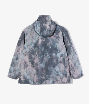 Wind Breaker in Charcoal Polyester Smoke Print