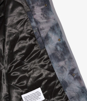 Wind Breaker in Charcoal Polyester Smoke Print