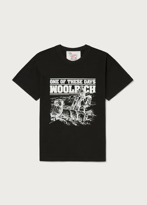 Woolrich Graphic Tee in Washed Black