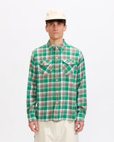 Wythe Washed Flannel Workshirt in Spring Pastures Homme Essentials