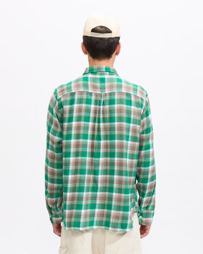 Wythe Washed Flannel Workshirt in Spring Pastures Homme Essentials