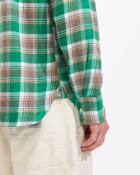 Wythe Washed Flannel Workshirt in Spring Pastures Homme Essentials