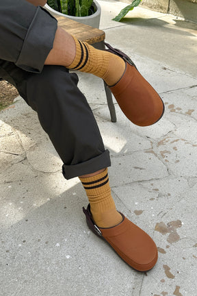 Extended Boyfriend Socks in Biscotti