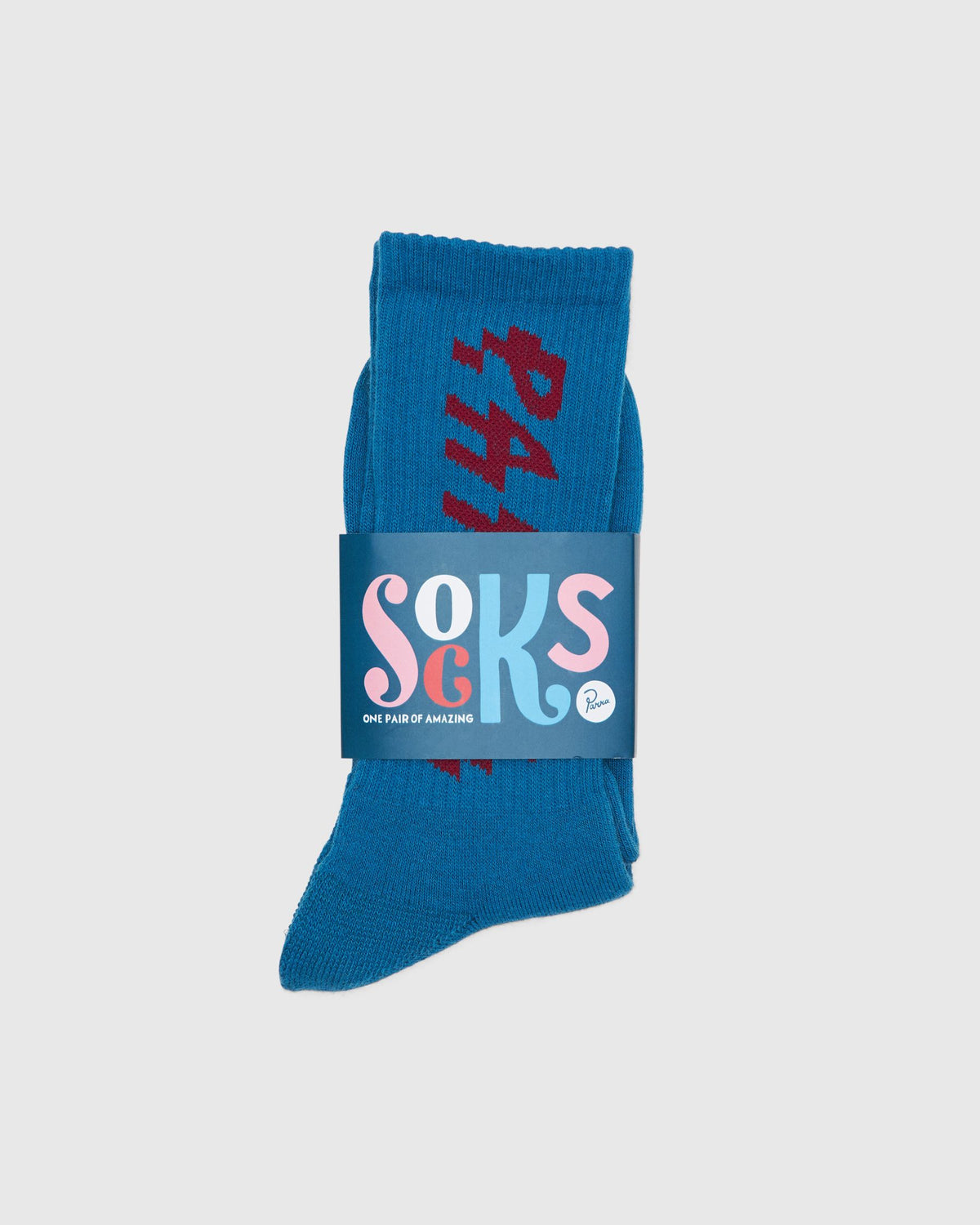 Shocker Logo Crew Socks in Greek Blue
