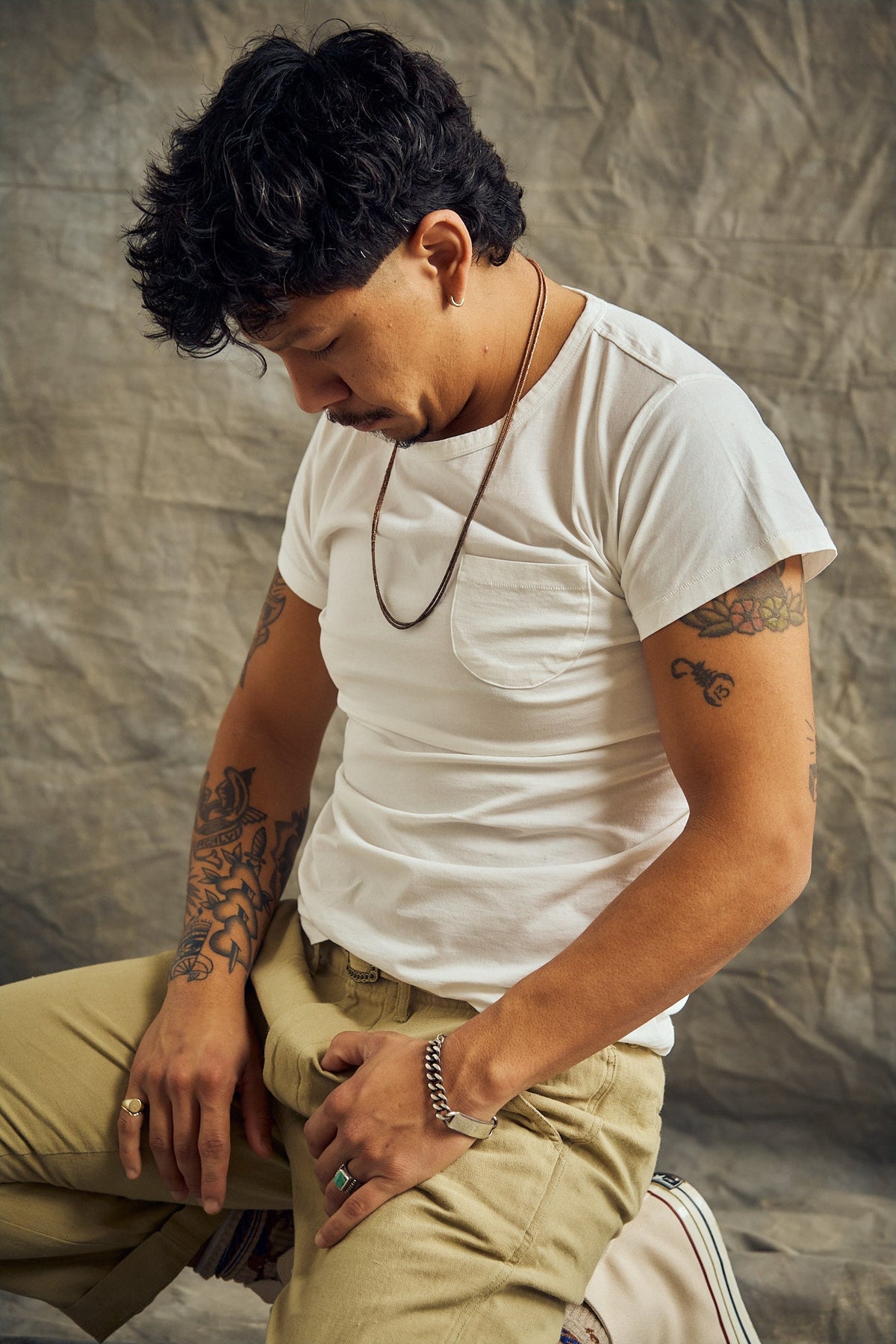 Tubular Pocket Tee in Natural