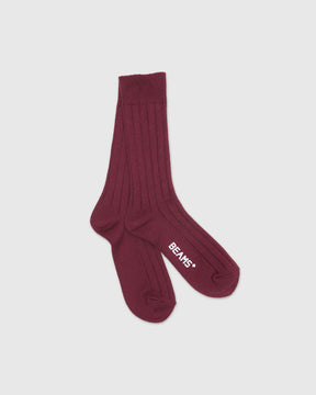 Rib Socks in Burgundy