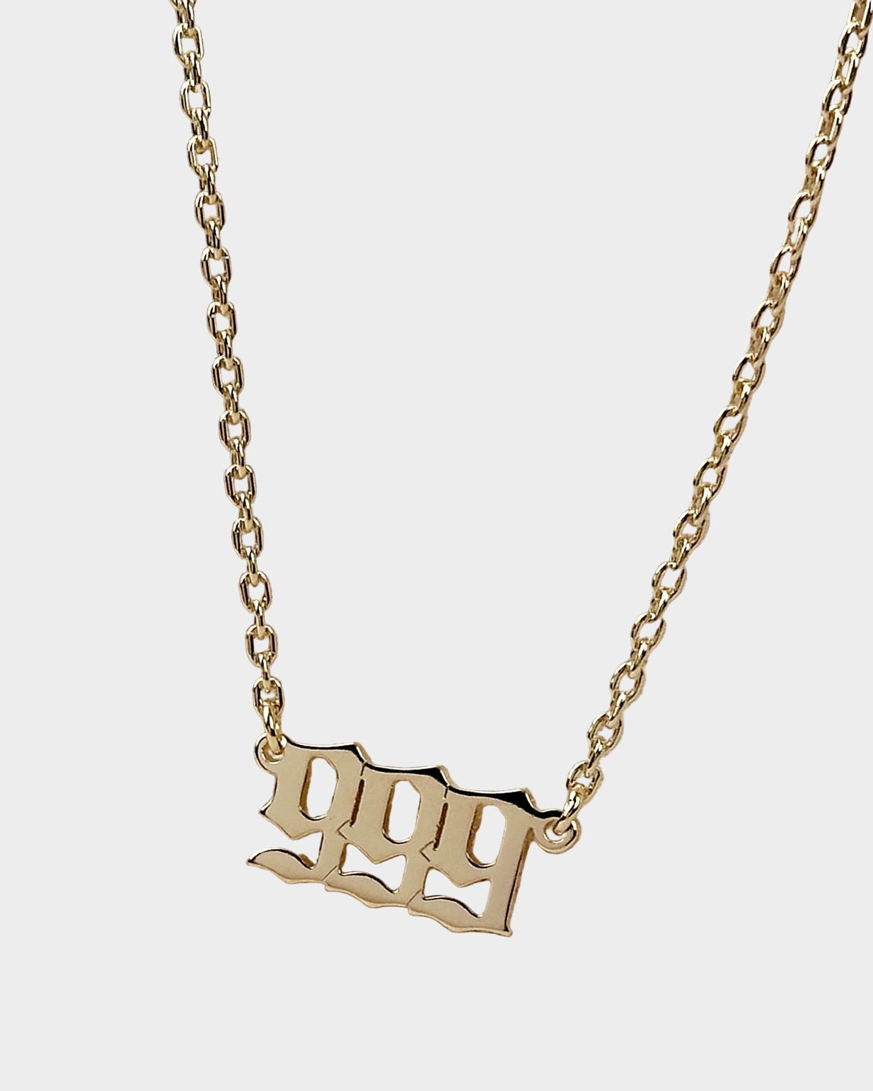 18k Gold Filled 999 Angel Number Necklace
