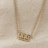 18k Gold Filled 999 Angel Number Necklace
