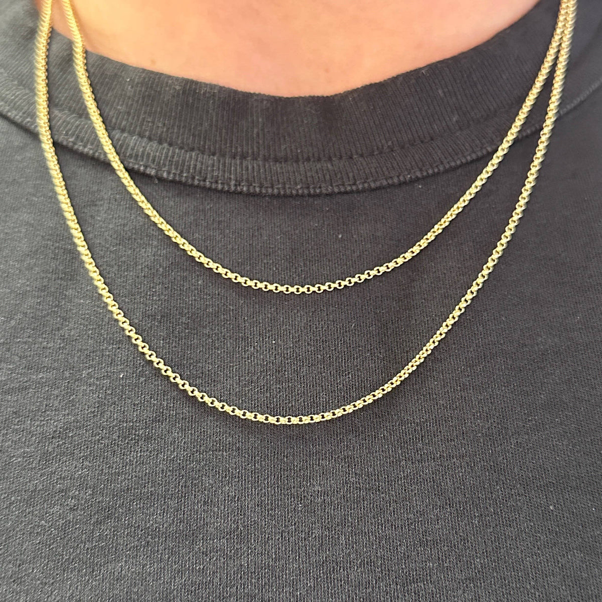 18k Gold Filled 1.5mm Rolo Chain