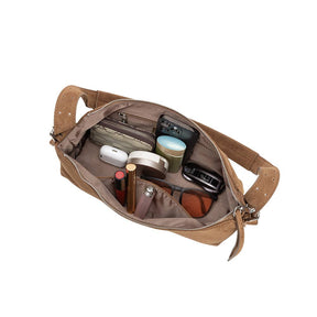 Valeria Chocolate Recycled Vegan Suede Shoulder Bag