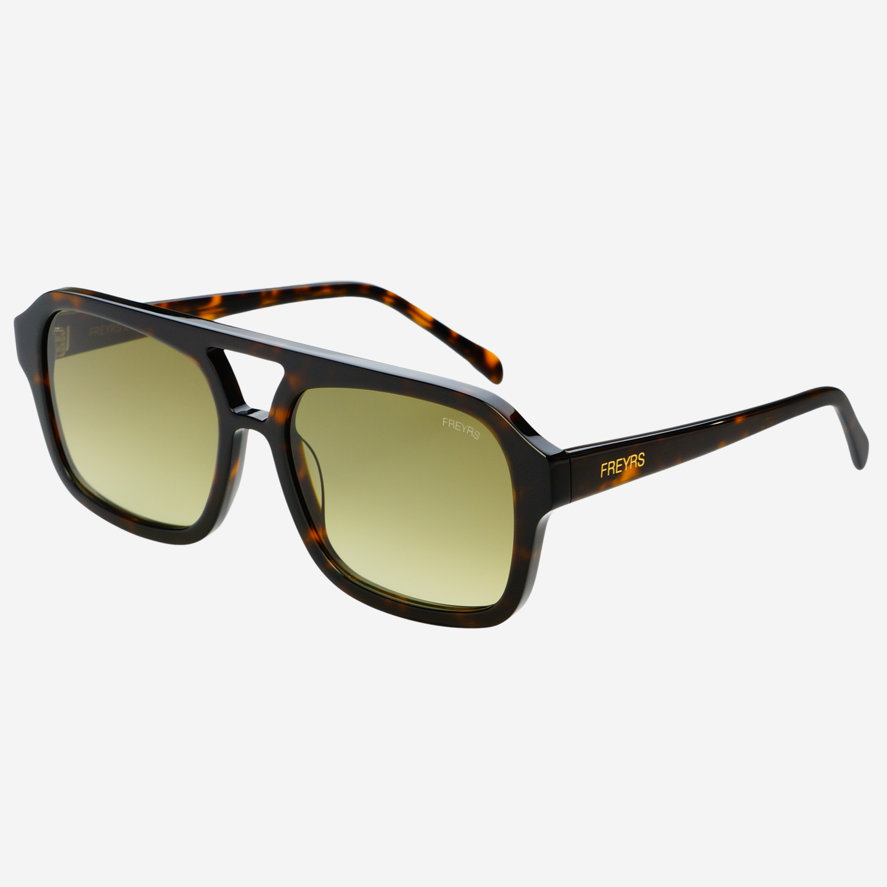 Havana Acetate Aviator Sunglasses in Dark Tortoise