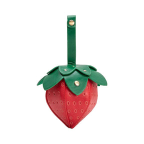 Strawberry Red Mini Vegan Leather Wristlet Pre-Order 3/10