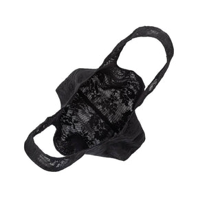 Lace Market Black Vegan Cotton Bag