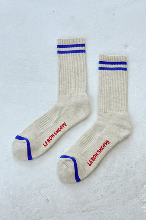 Extended Boyfriend Socks in Ice
