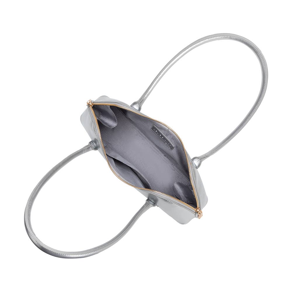 Dakota Silver Recycled Vegan Leather Shoulder Bag