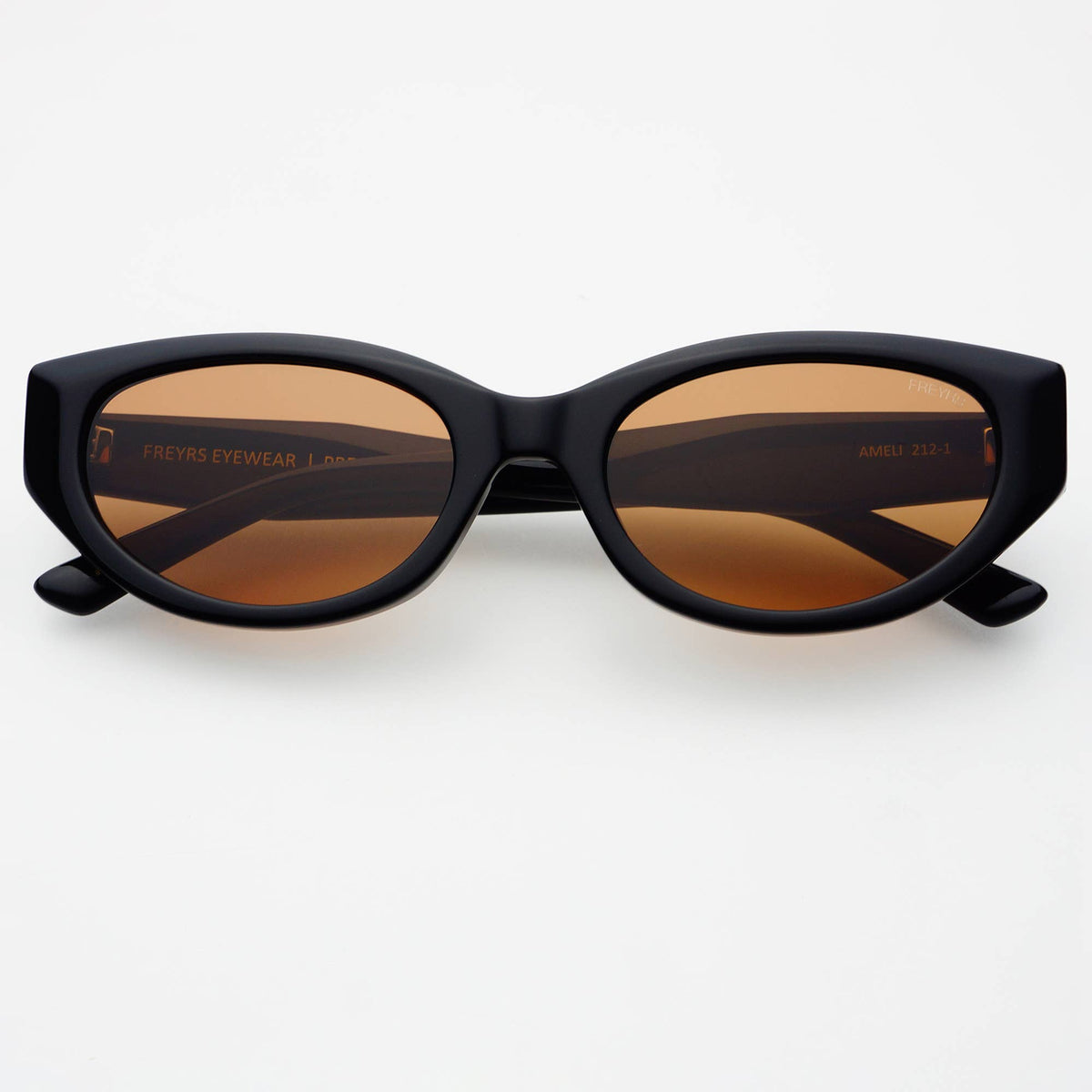 Ameli Acetate Cat-Eye Sunglasses in Black