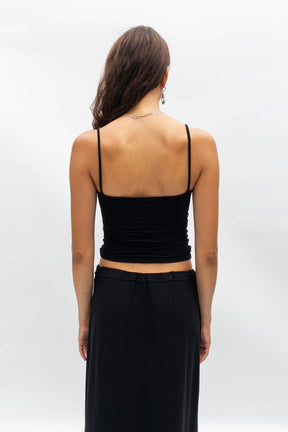 Eva Viscose Spaghetti Strap Camisole in Black
