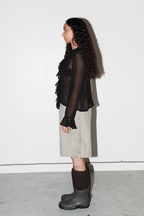 Coil Silk Top in Onyx