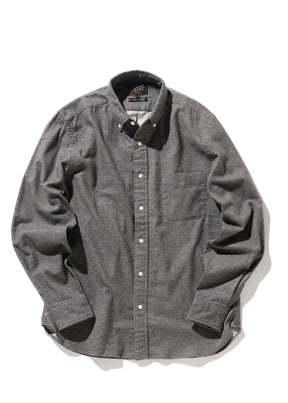 Button Down Flannel Shirt in Grey