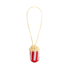 Popcorn Yellow Crochet Bag Charm