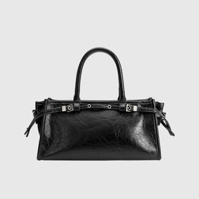 Rhonda Recycled Vegan Top Handle Bag in Black