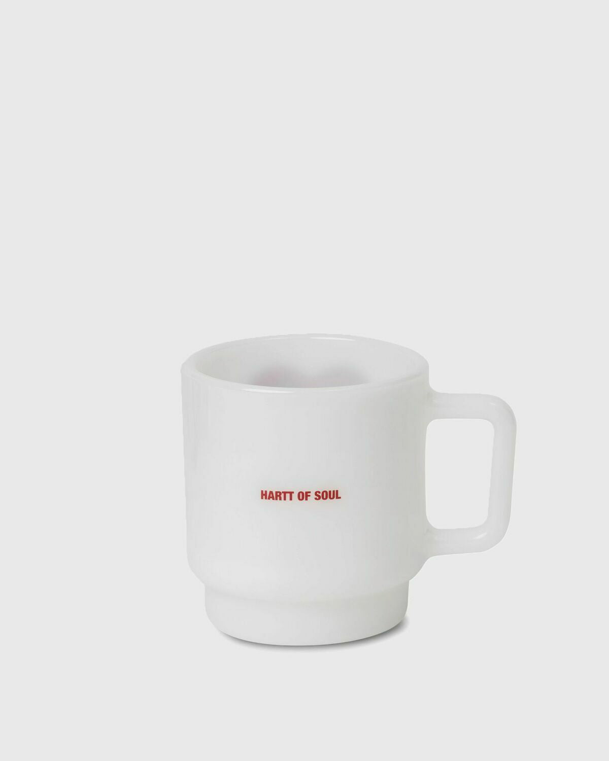 Heart Glass Mug in White