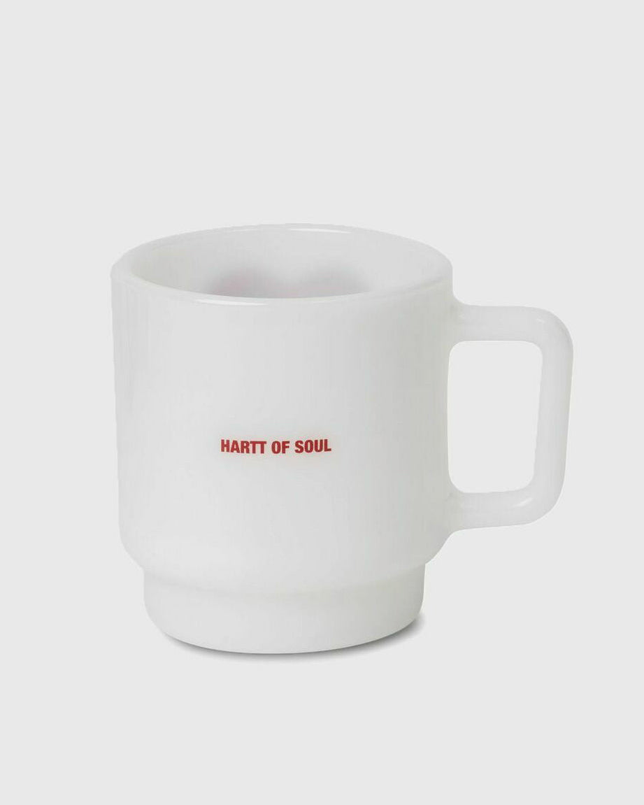 Heart Glass Mug in White