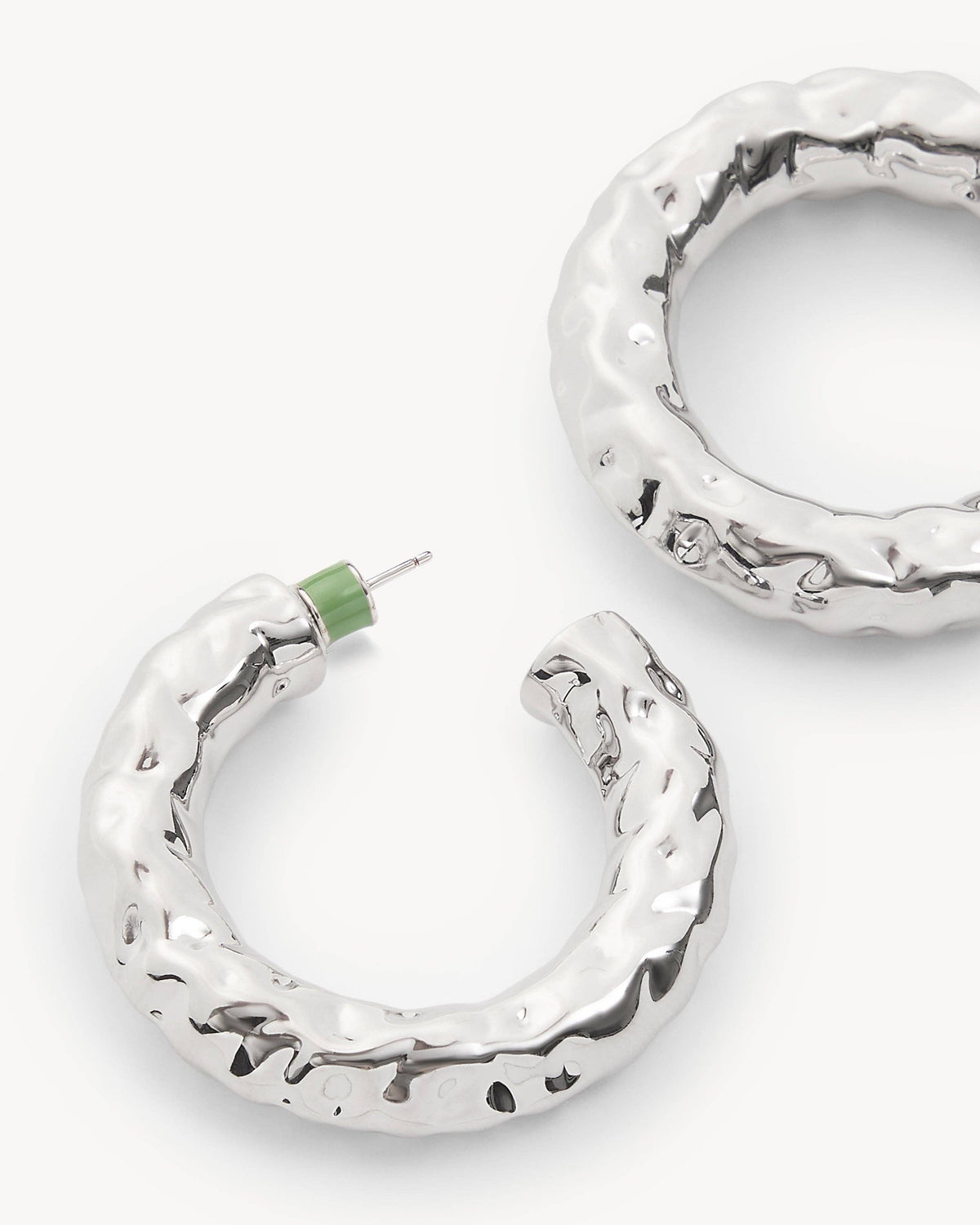 1.5" Perfect Crunch Hoops in Silver