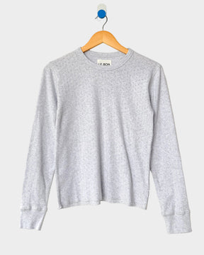 Pointelle Fundamental Tee in Icy Grey