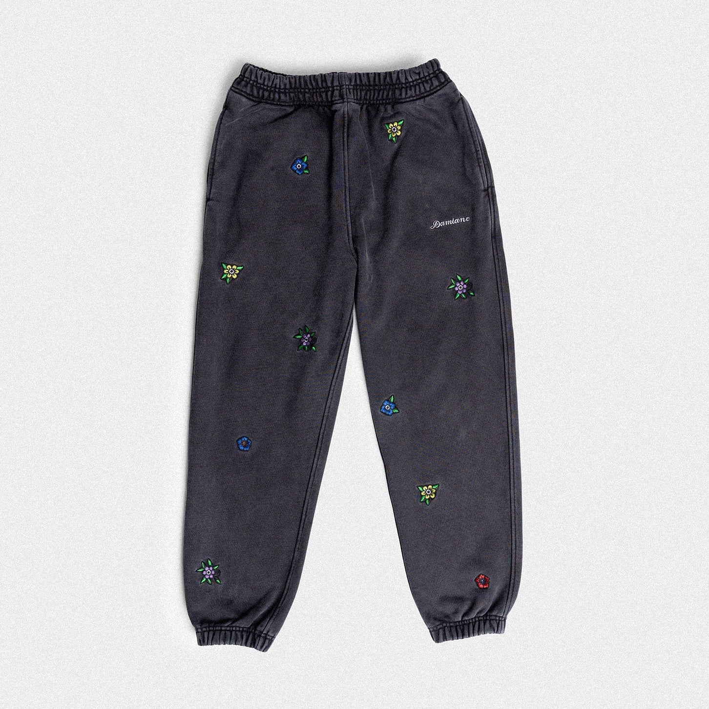 Ultra Heavyweight Floral Sweatpants in Vintage Black