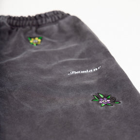 Ultra Heavyweight Floral Sweatpants in Vintage Black