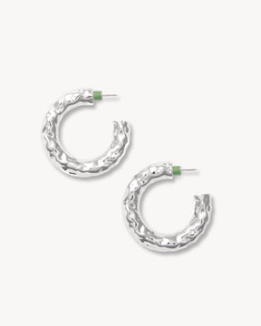 1.5" Perfect Crunch Hoops in Silver