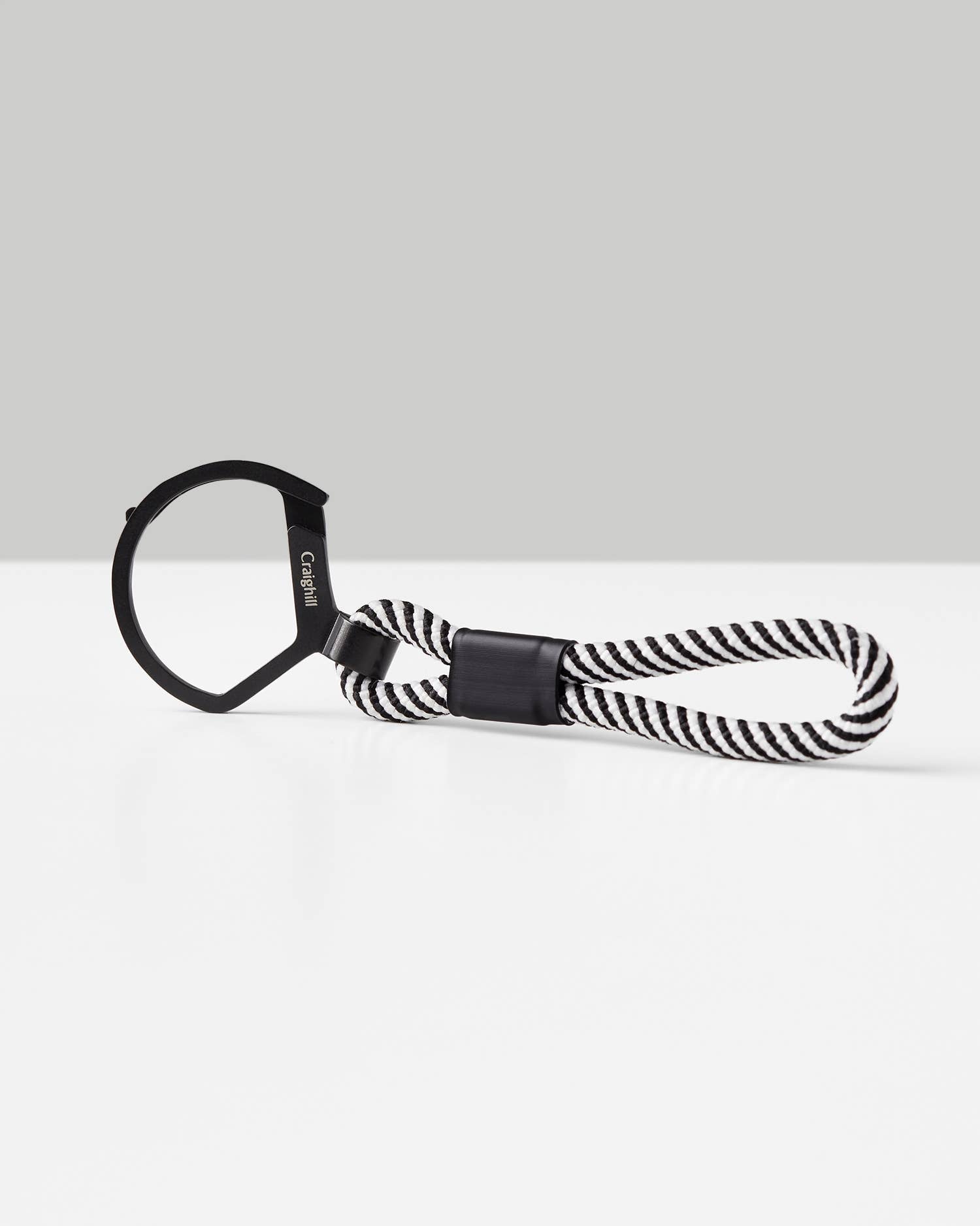 Rope Split Ring in White/Black