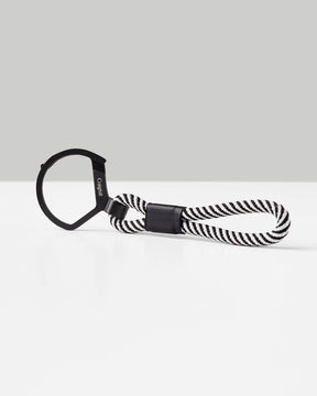 Rope Split Ring in White/Black