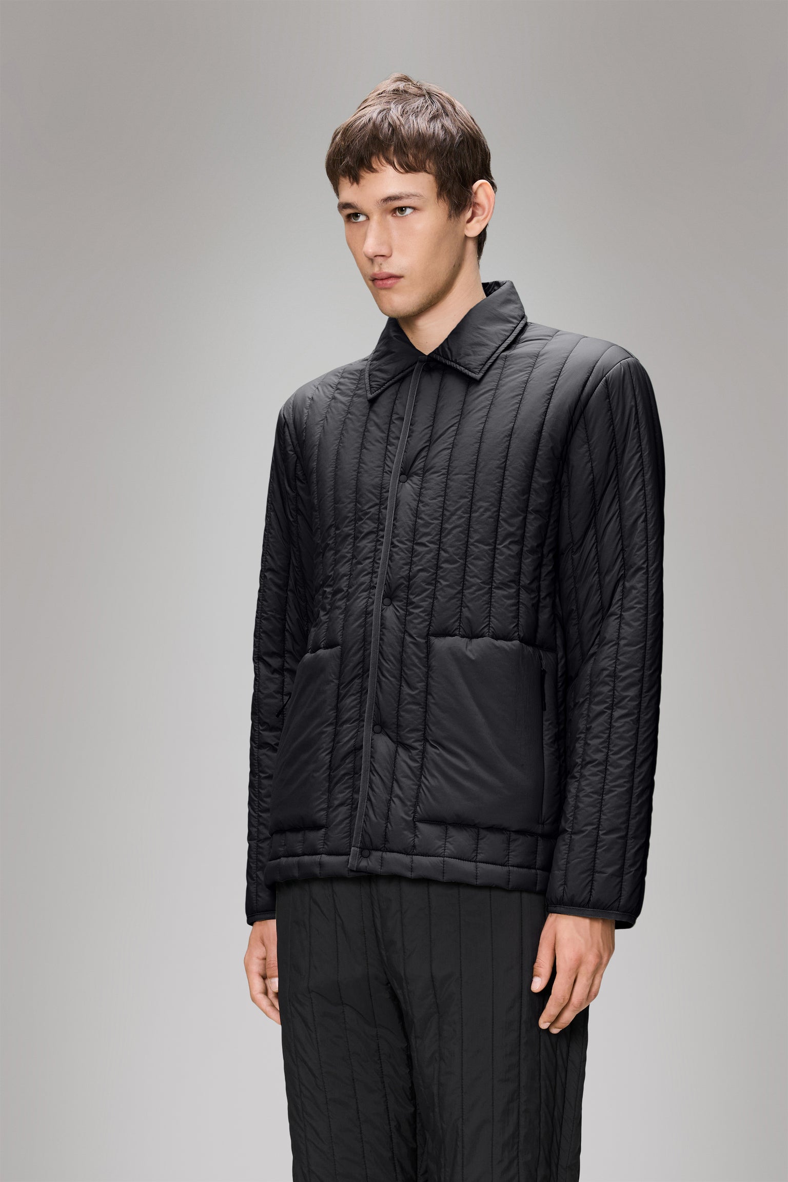 Banja Liner Overshirt in Black