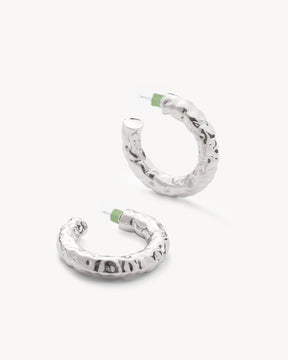 1.5" Perfect Crunch Hoops in Silver