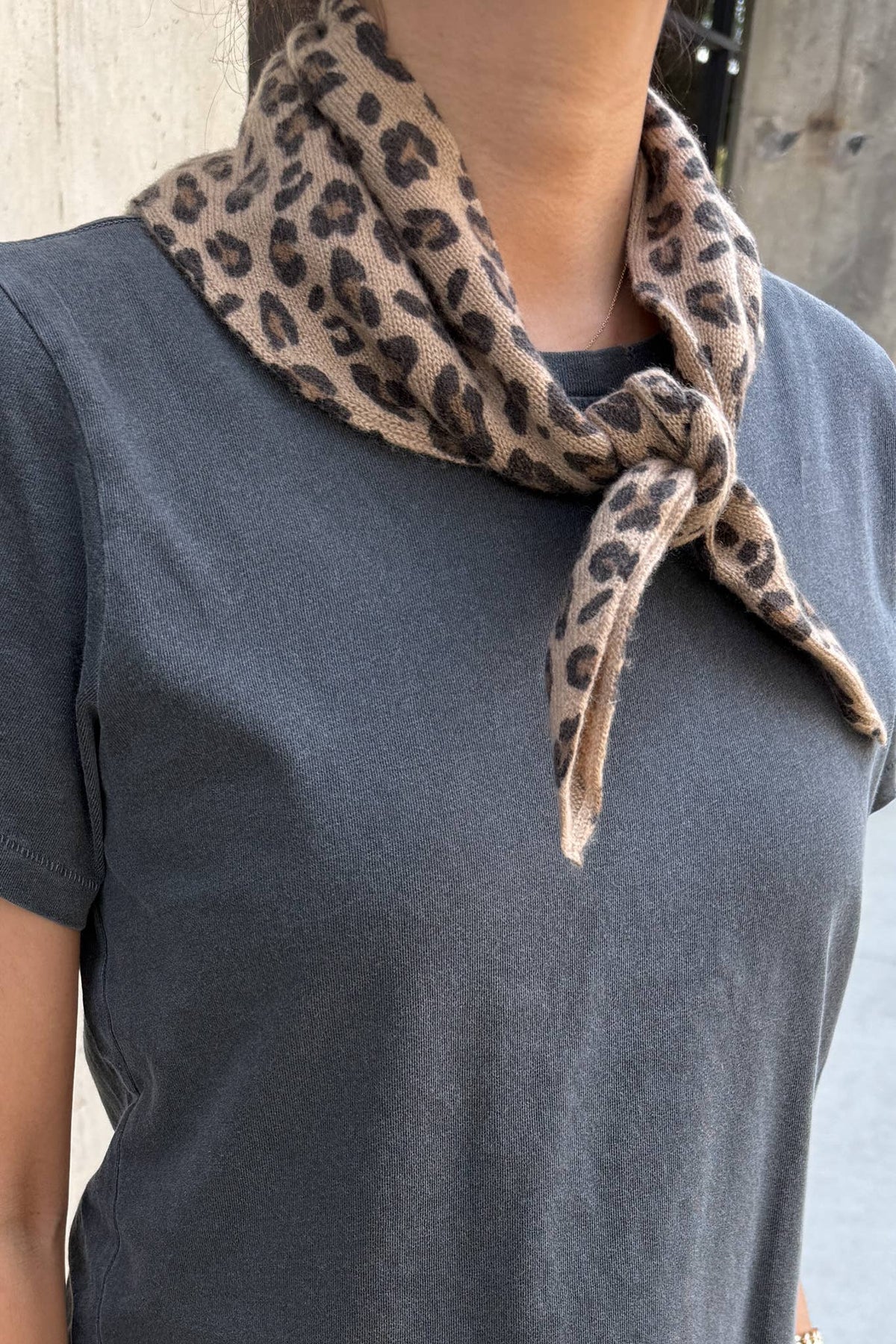 Cashmere Bandana in Leopard
