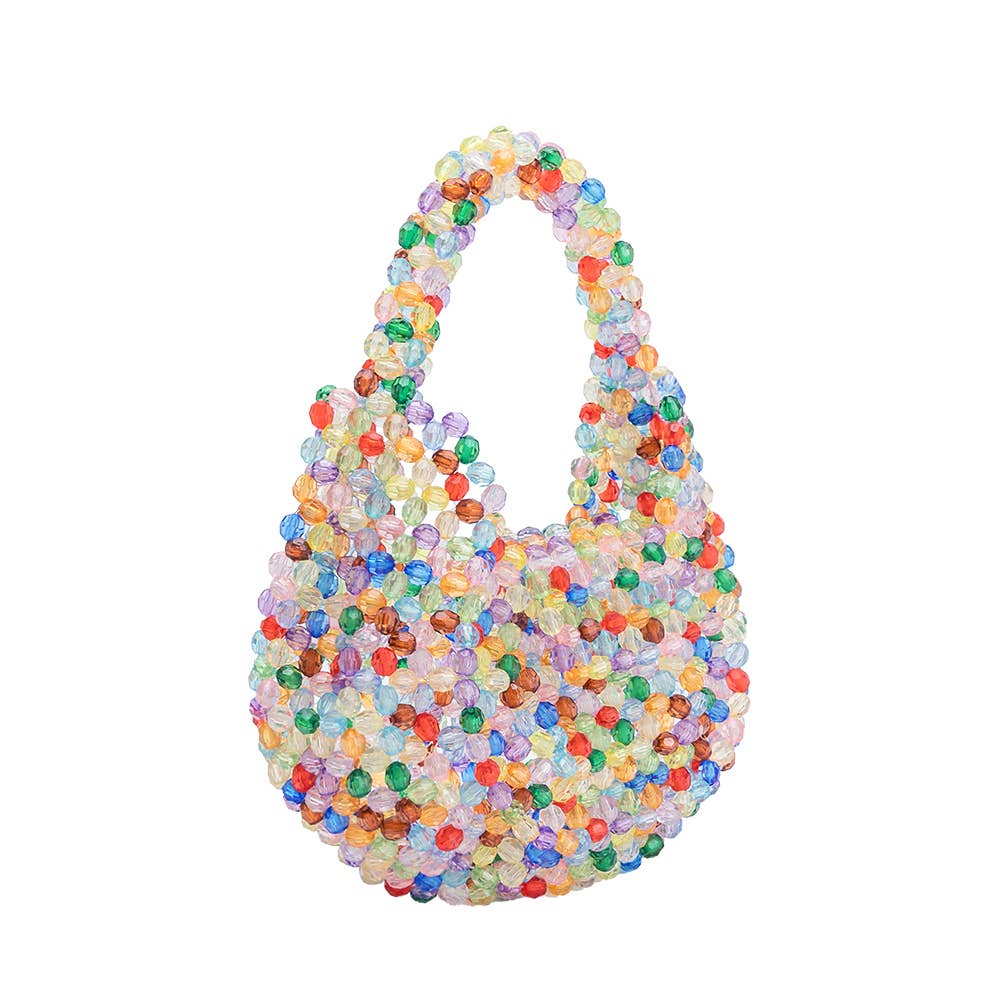 Rainbow Mini Multi Beaded Crossbody Bag