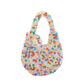 Rainbow Mini Multi Beaded Crossbody Bag