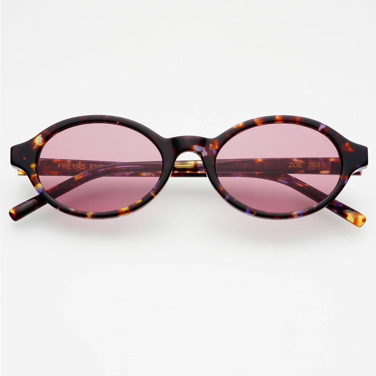 Zoe Acetate Round Sunglasses in Tortoise / Lavender