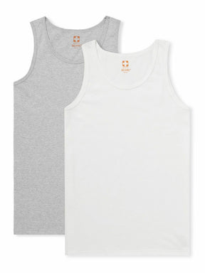 2 Pack Tank Top in White/ T. Grey
