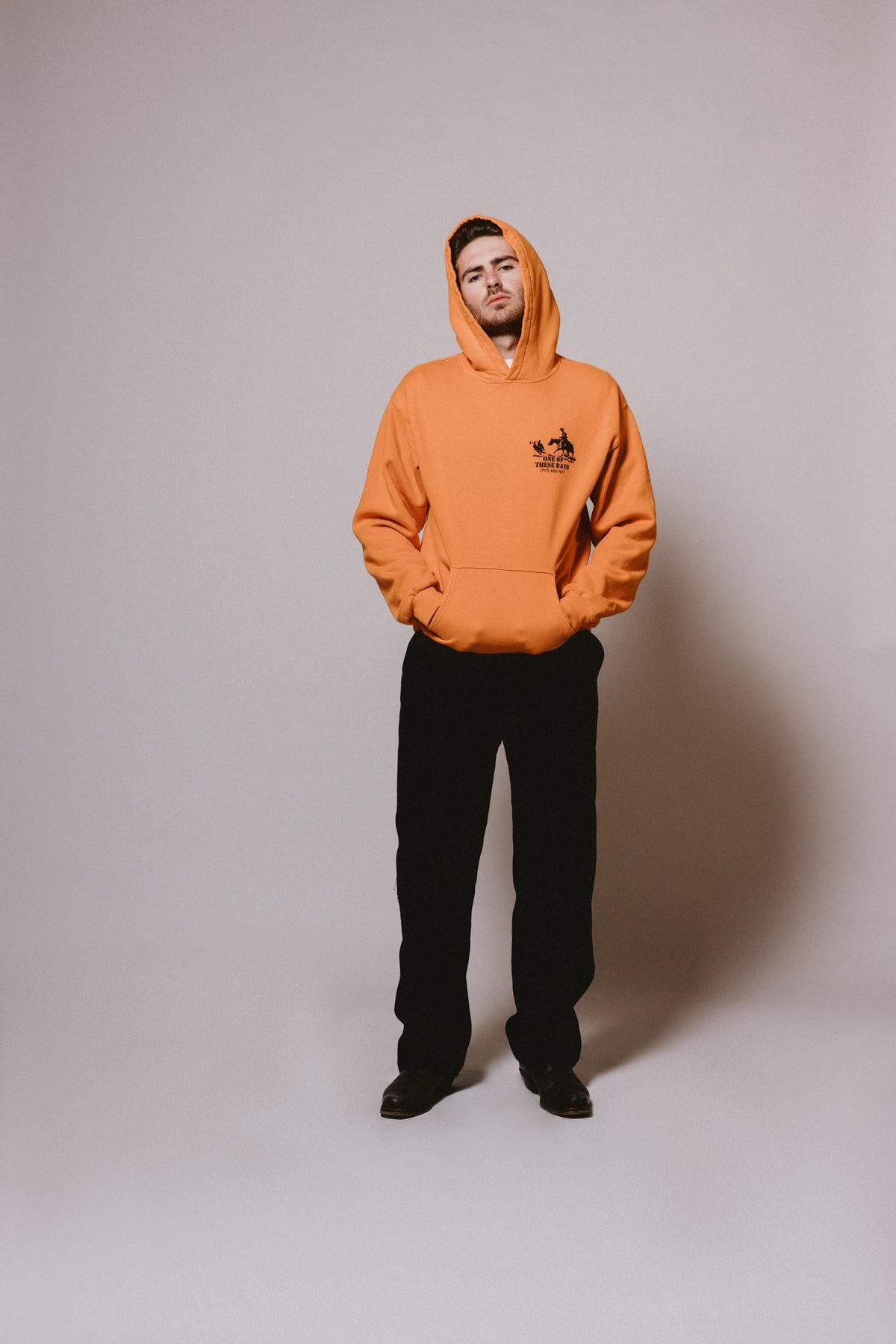 Round Up Hooded Sweatshirt in Orange