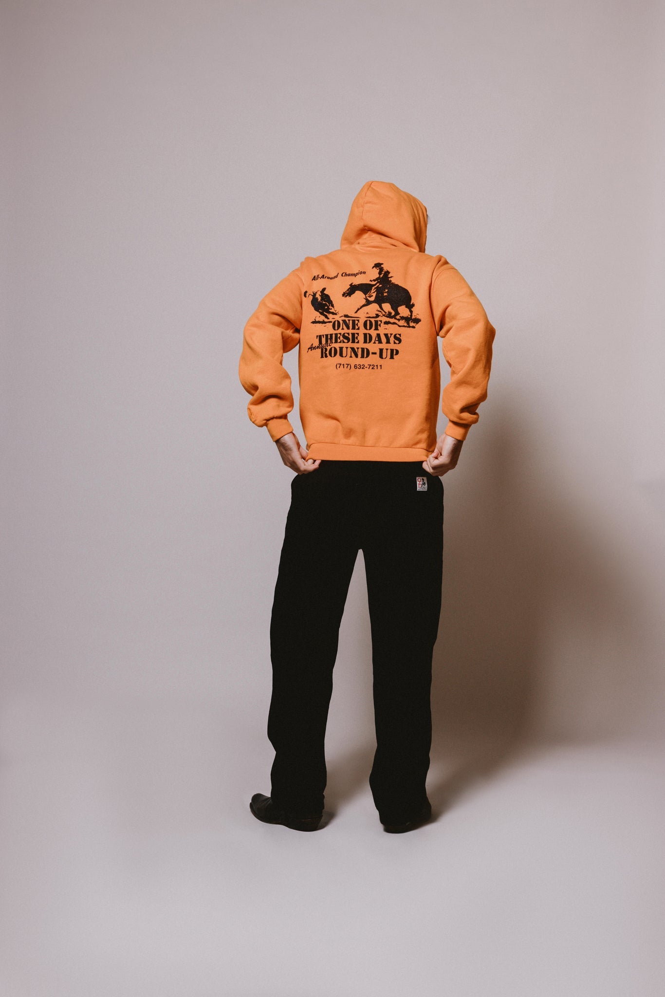 Round Up Hooded Sweatshirt in Orange