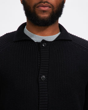 Collared Cardigan in Black
