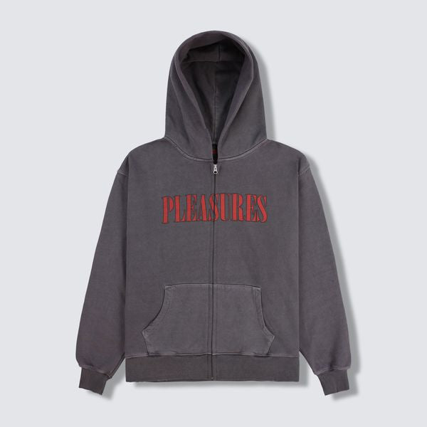 Onyx Zip Up Hoodie in Faded Black