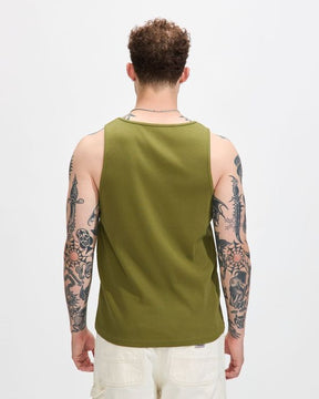 Cotton Rib Tank in Mayfly