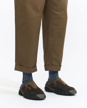 2 Pleat Twill Pant in Olive