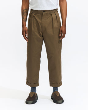 2 Pleat Twill Pant in Olive