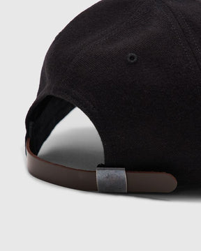 Initials Sixpanel Hat in Black