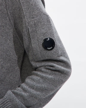 Lambswool Cardigan in Tarmac Grey